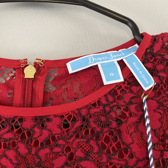 NWT Draper James $250 Collection Lace Sheath Dress Regal Red - Picture 4 of 6